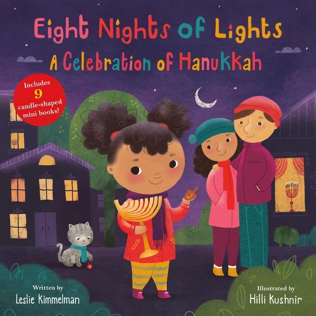 Cover: 9780063242487 | Eight Nights of Lights: A Celebration of Hanukkah | Leslie Kimmelman