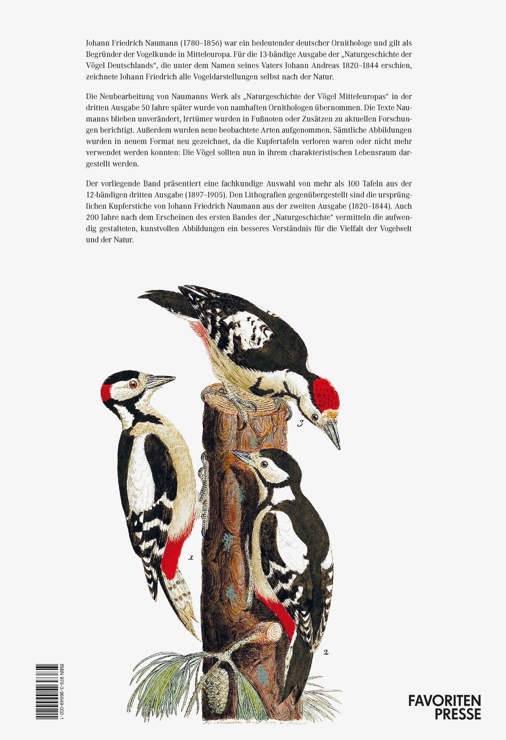 Rückseite: 9783968490021 | Johann Friedrich Naumann - Die Vögel Mitteleuropas | Naumann | Buch