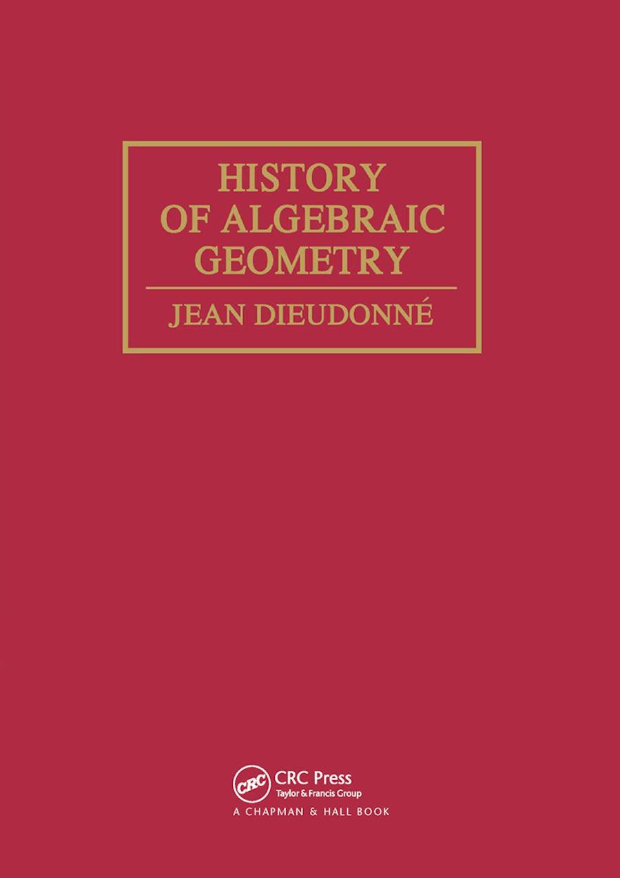 Cover: 9780367451707 | History Algebraic Geometry | Jean Dieudonne | Taschenbuch | Englisch