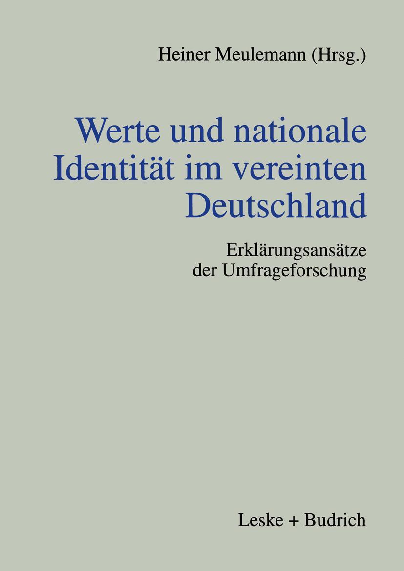 Cover: 9783810021823 | Werte und nationale Identität im vereinten Deutschland | Meulemann