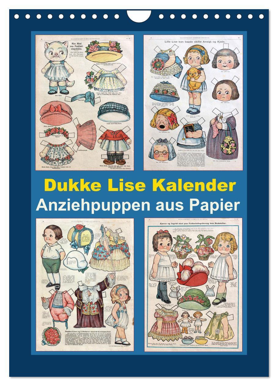 Cover: 9783383147623 | Dukke Lise Kalender - Anziehpuppen aus Papier (Wandkalender 2024...
