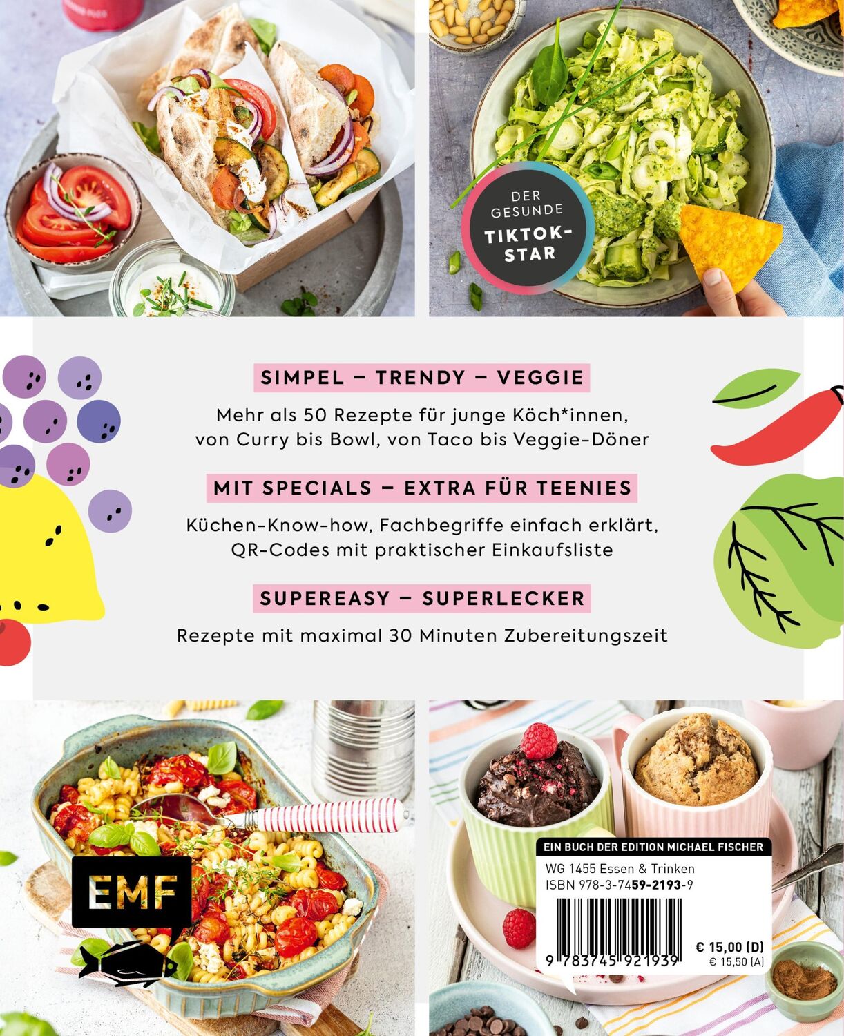 Rückseite: 9783745921939 | Veggie kitchen - Das Kochbuch für Teenager | Betina Wech-Niemetz