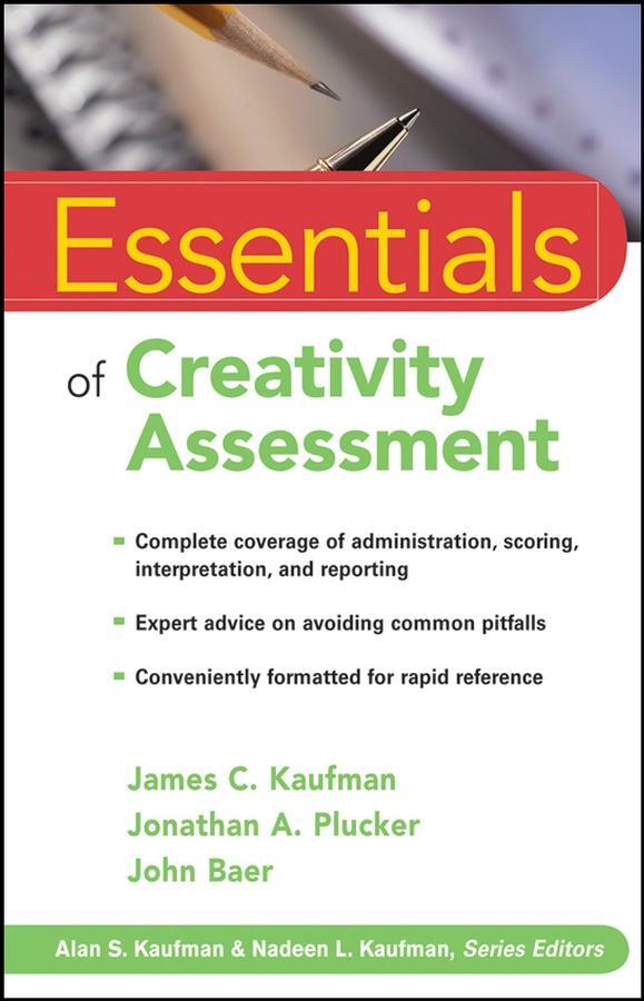 Cover: 9780470137420 | Essentials of Creativity Assessment | James C Kaufman (u. a.) | Buch