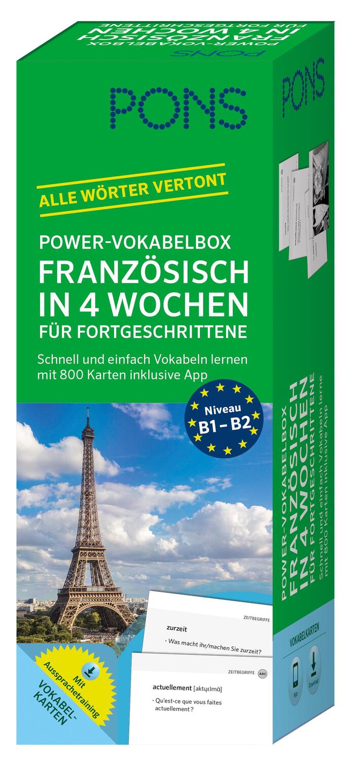 Cover: 9783125629974 | PONS Power-Vokabelbox Französisch in 4 Wochen für Fortgeschrittene