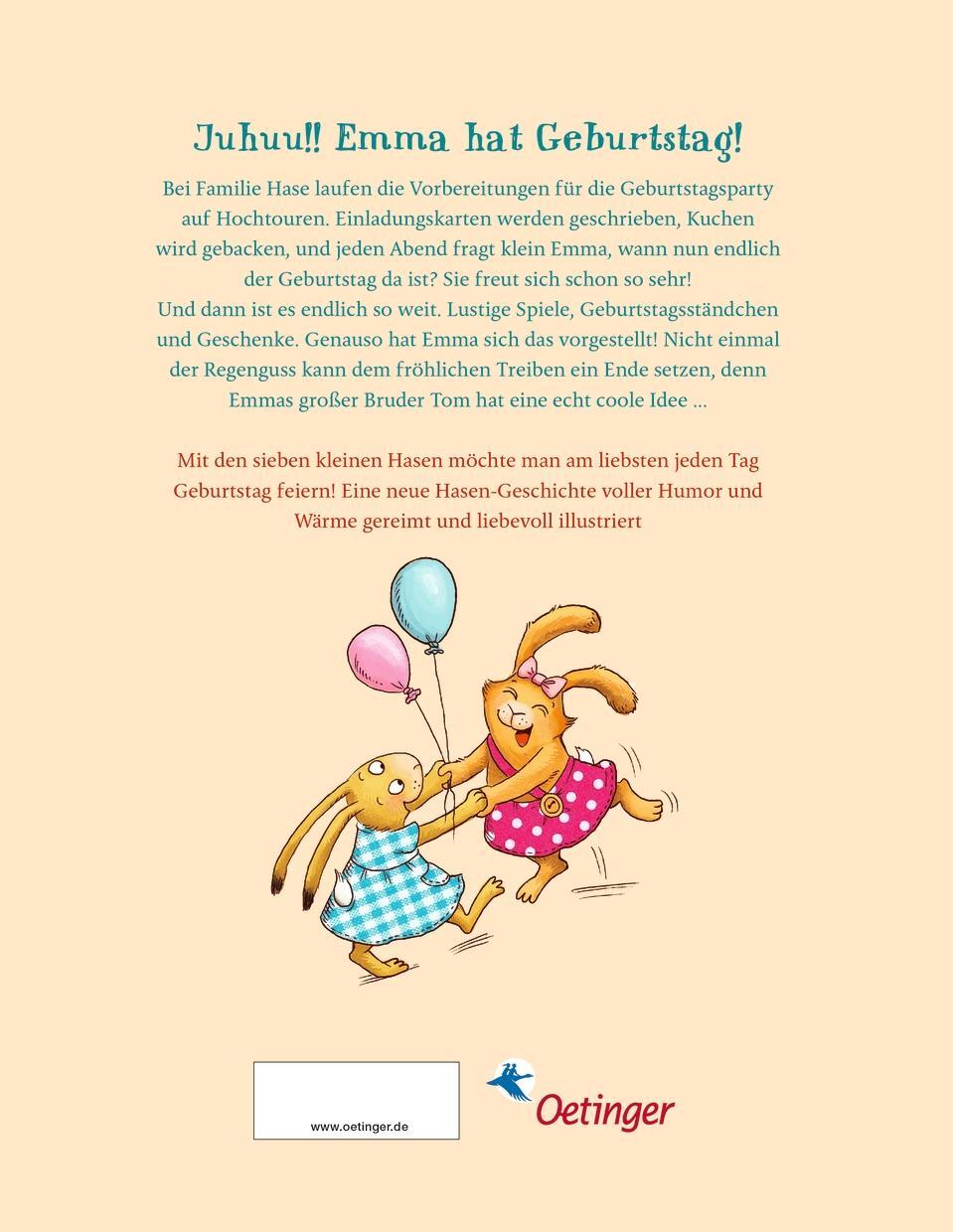 Rückseite: 9783751203166 | Wenn sieben kleine Hasen zur Geburtstagsparty rasen | Sabine Praml