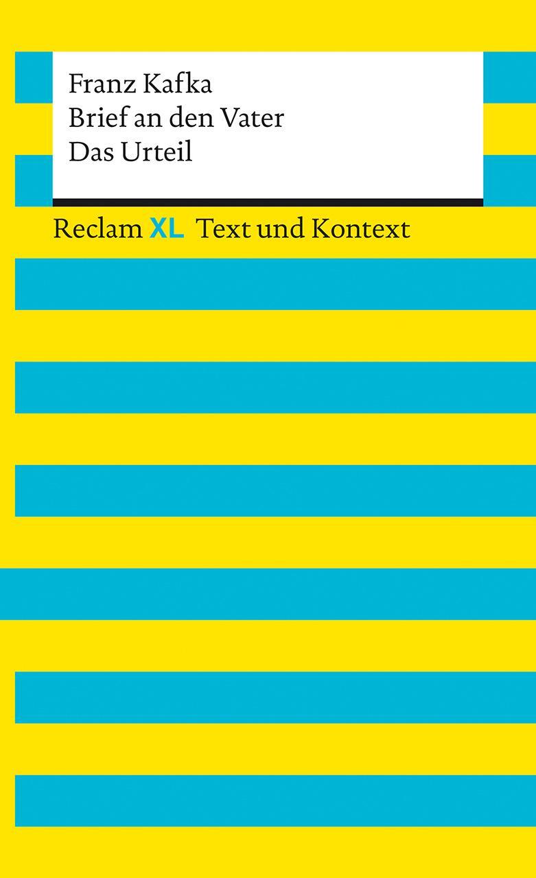 Cover: 9783150161432 | Brief an den Vater / Das Urteil. Textausgabe mit Kommentar und...