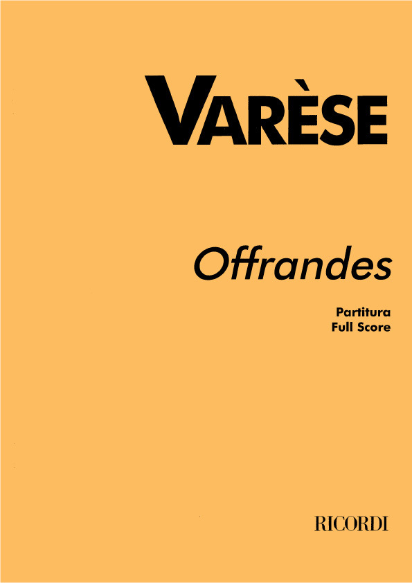 Cover: 9790041353272 | Offrandes | Edgar Varèse | Partitur | 2000 | Ricordi