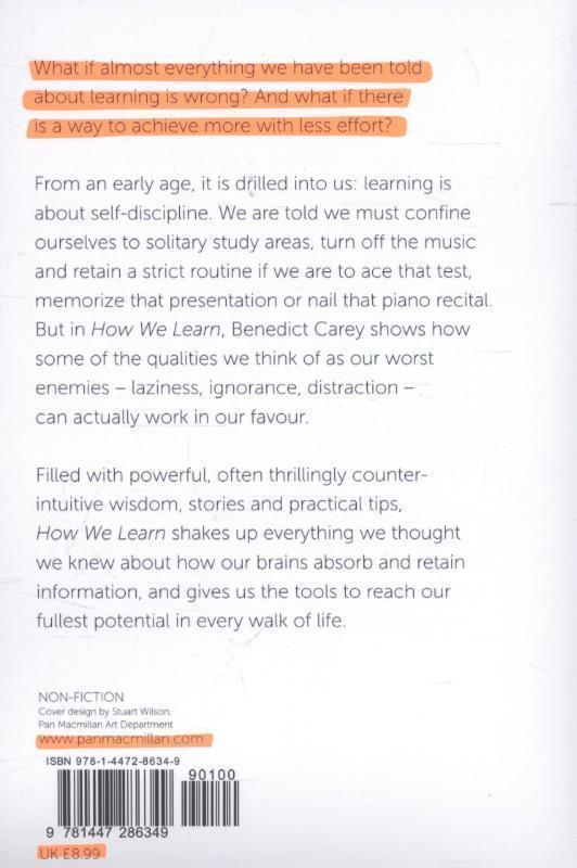 Rückseite: 9781447286349 | How We Learn | Benedict Carey | Taschenbuch | Kartoniert / Broschiert