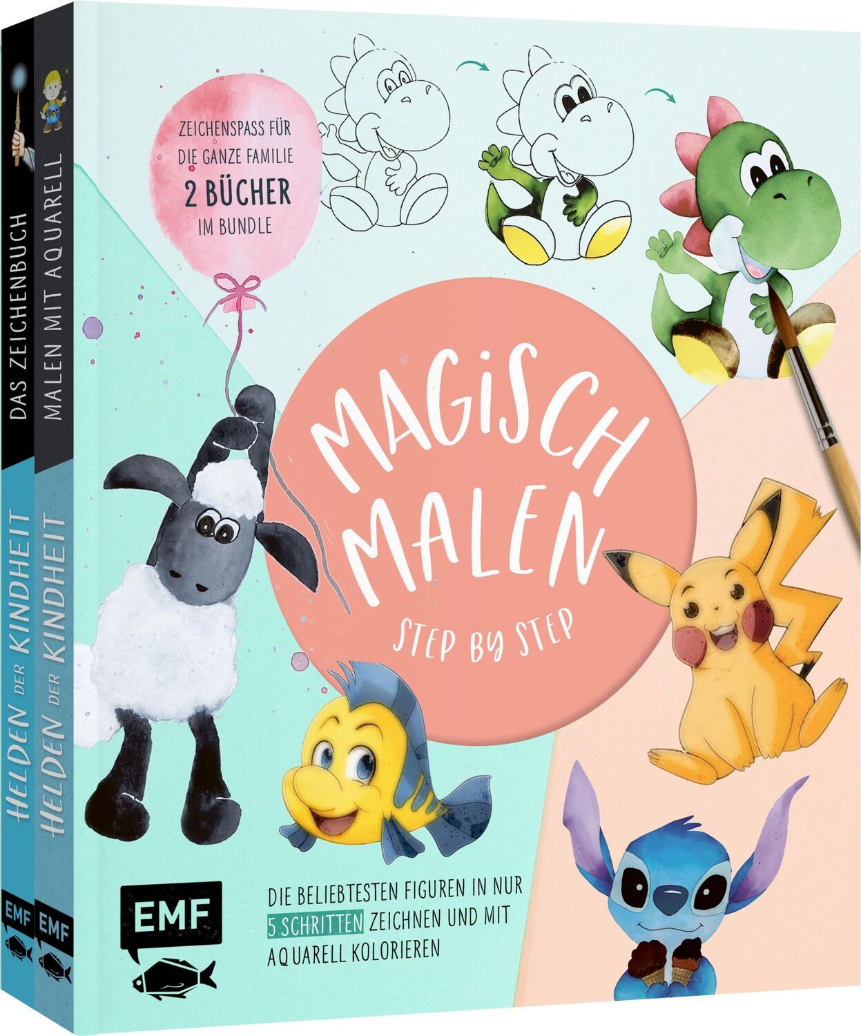 Cover: 9783745916638 | Magisch malen Step by Step - Die beliebtesten Figuren aus TV und...