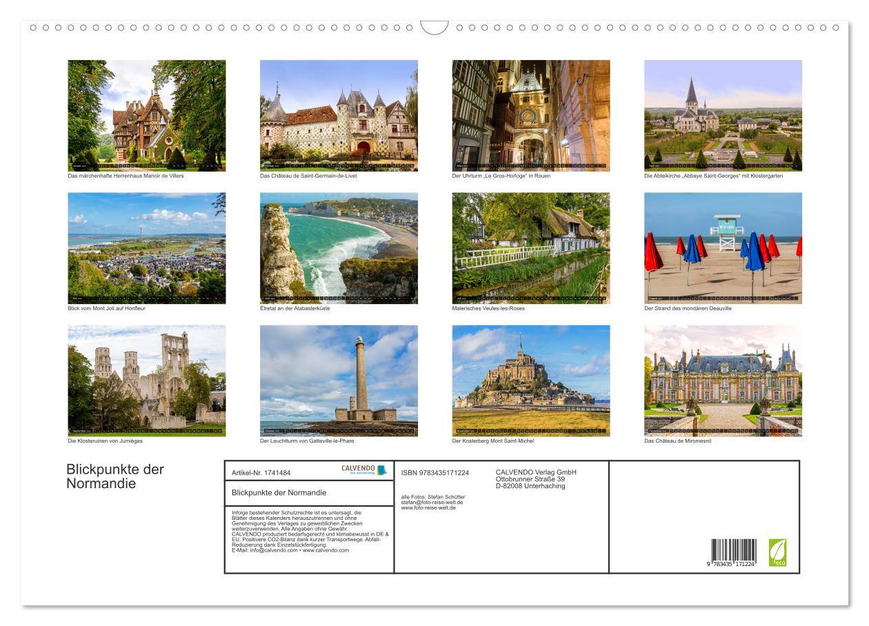 Bild: 9783435171224 | Blickpunkte der Normandie (Wandkalender 2025 DIN A2 quer), CALVENDO...