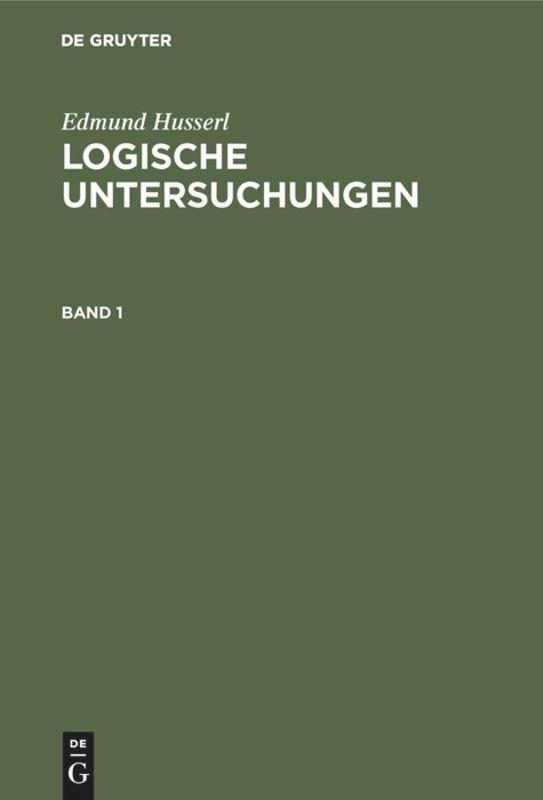 Cover: 9783484701182 | Logische Untersuchungen | Buch | HC runder Rücken kaschiert | 3 Bücher