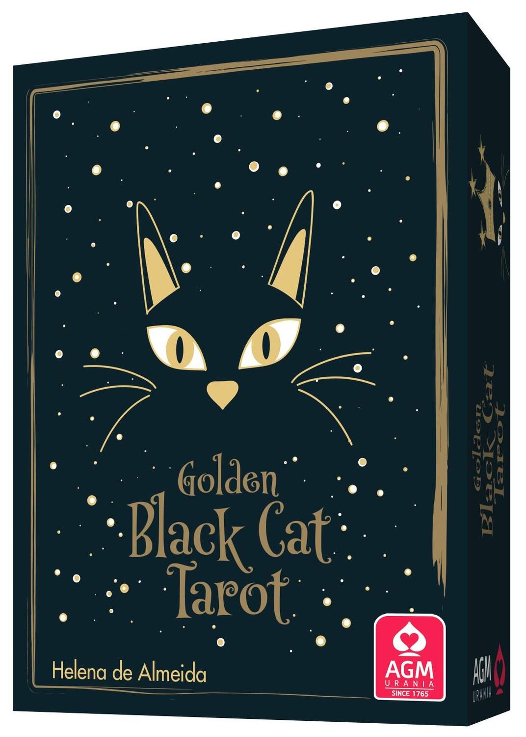 Bild: 4250375110002 | Golden Black Cat Tarot - High quality slip lid box with gold foil