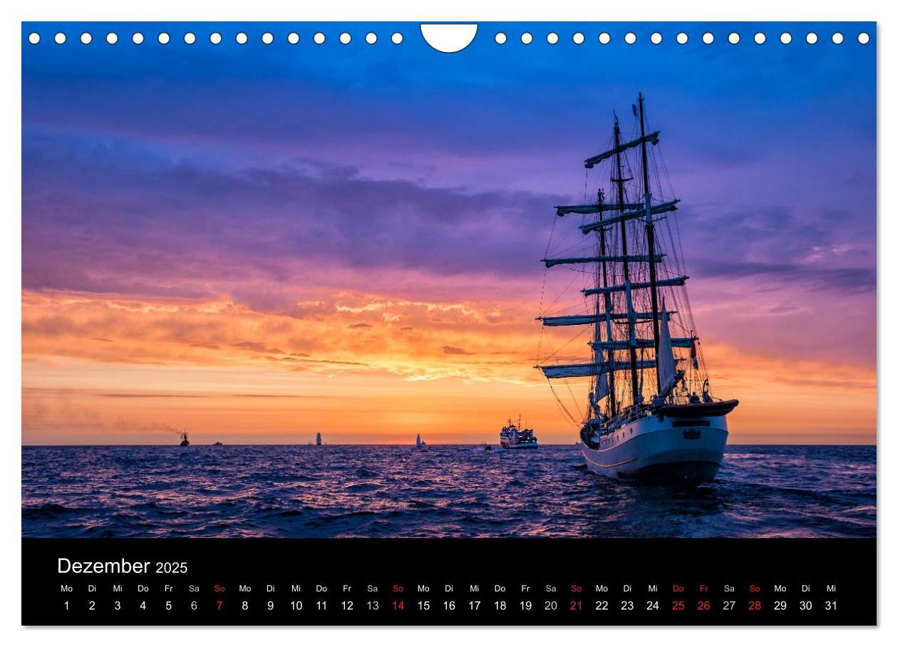 Bild: 9783435581849 | Windjammer auf der Ostsee im Abendlicht (Wandkalender 2025 DIN A4...