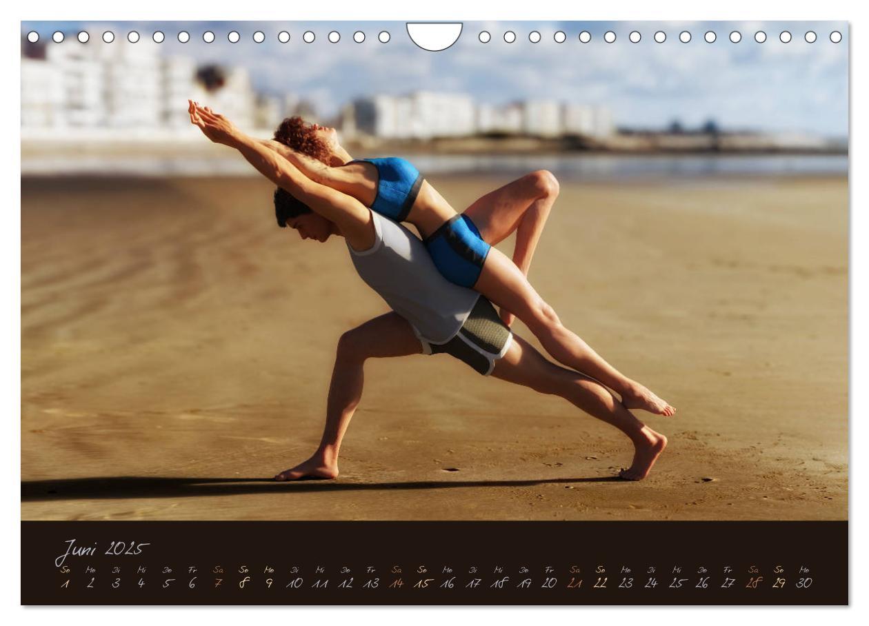 Bild: 9783435242795 | YogaPaare (Wandkalender 2025 DIN A4 quer), CALVENDO Monatskalender