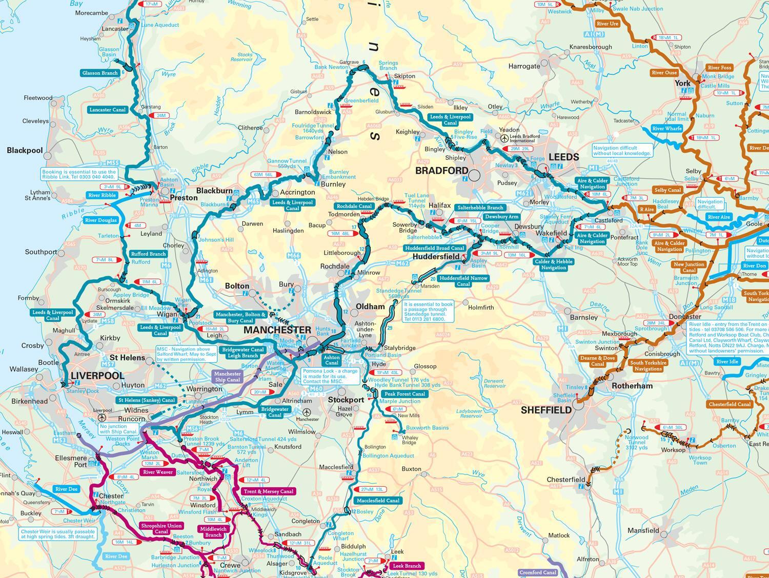 Bild: 9780008652876 | Collins Nicholson Inland Waterways Map of Great Britain | Guides