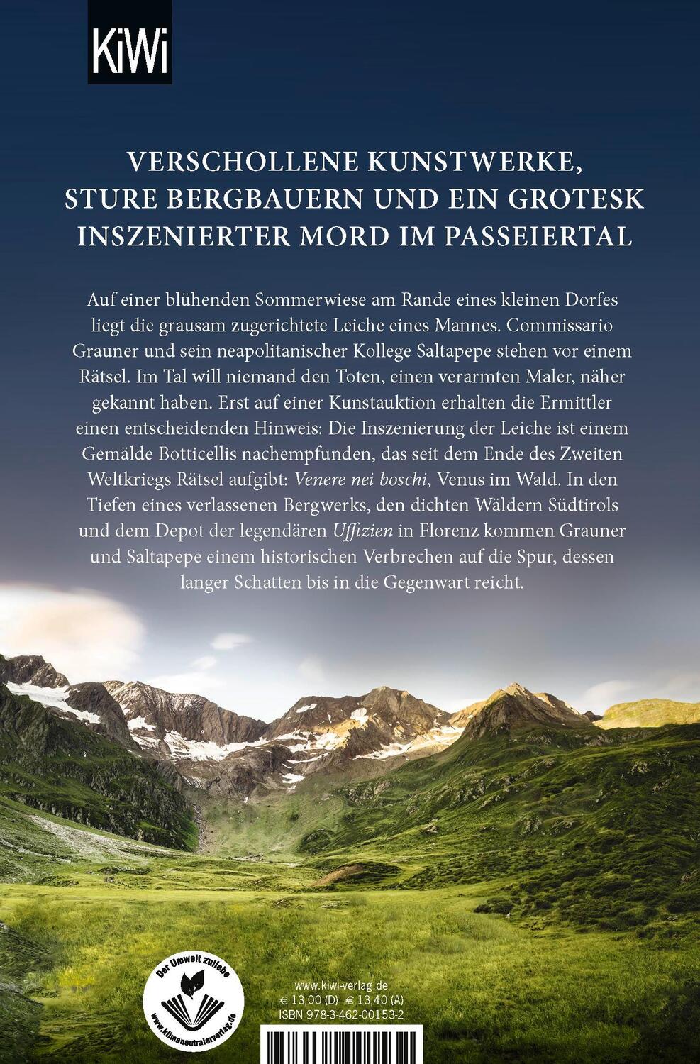 Rückseite: 9783462001532 | In tiefen Seen | Ein Fall für Commissario Grauner | Lenz Koppelstätter