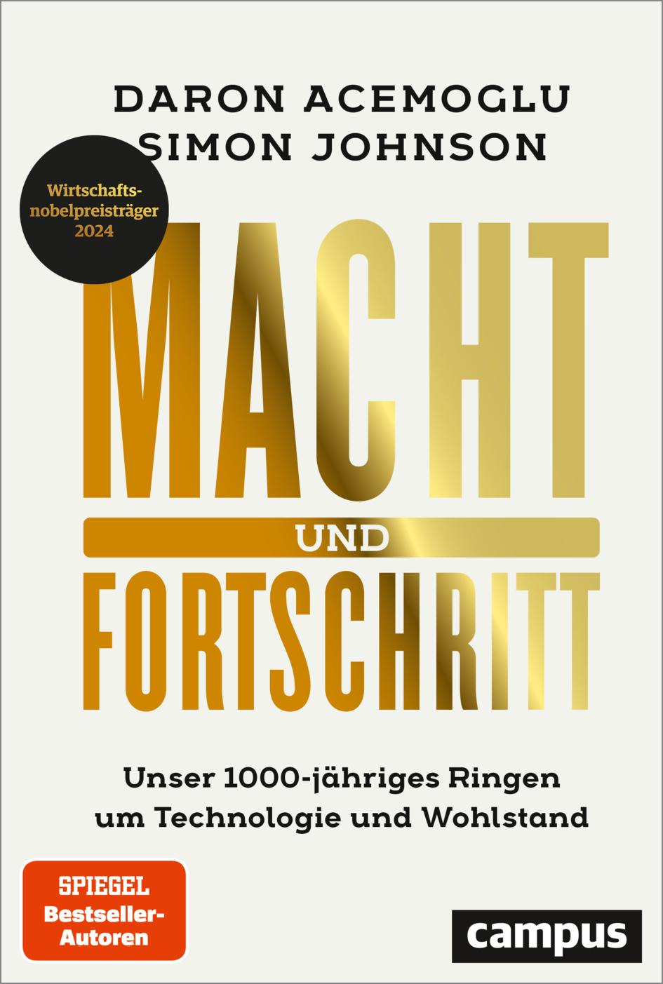 Cover: 9783593517940 | Macht und Fortschritt | Daron Acemoglu (u. a.) | Buch | 539 S. | 2023