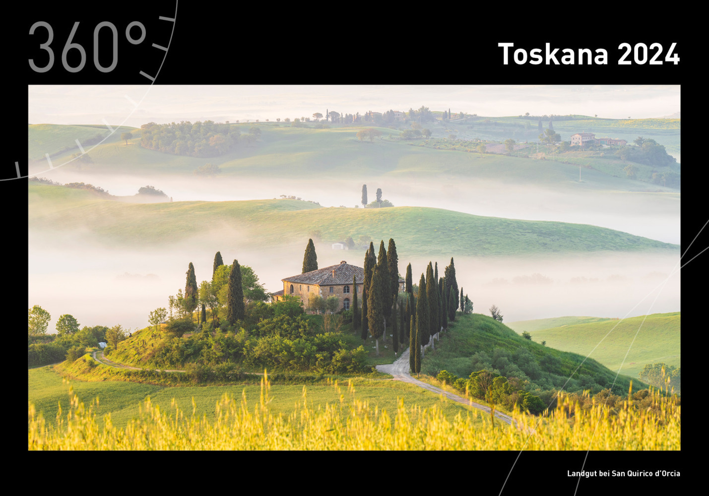 Cover: 9783968553566 | 360° Toskana Premiumkalender 2024 | Robert Haasmann | Kalender | 14 S.