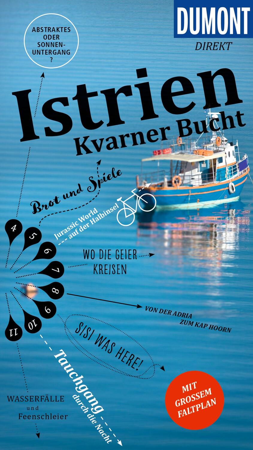 Cover: 9783616000527 | DuMont direkt Reiseführer Istrien, Kvarner Bucht | Mit großem Faltplan