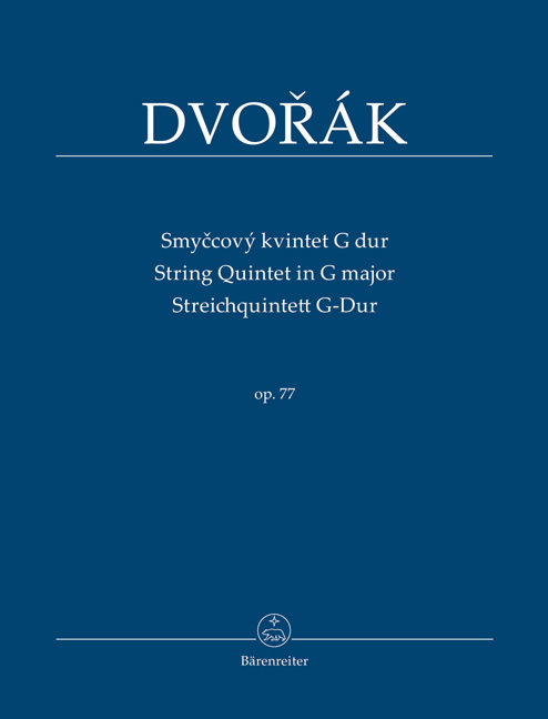 Cover: 9790260107182 | Streichquintett G-Dur (Smycový kvintet G dur) op. 77, Studienpartitur
