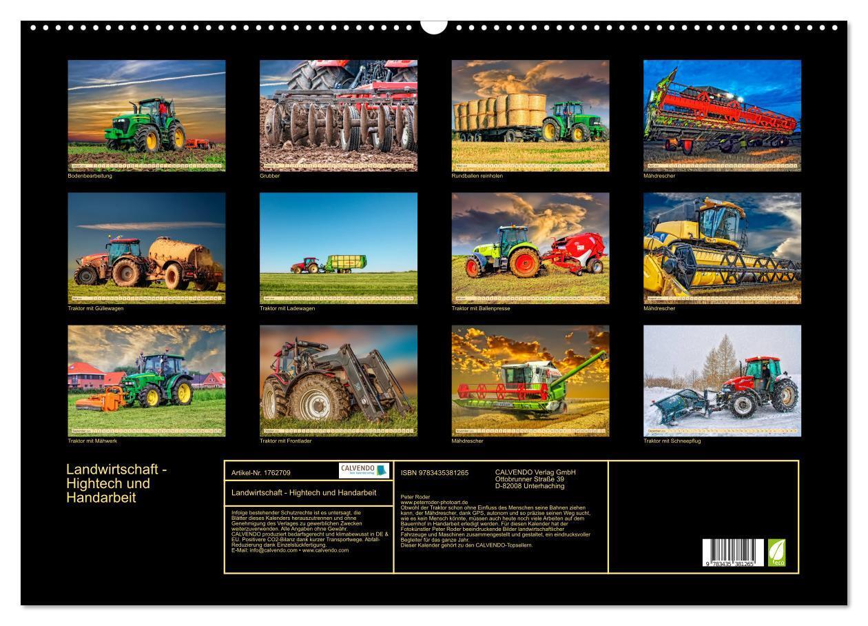 Bild: 9783435381265 | Landwirtschaft - Hightech und Handarbeit (Wandkalender 2025 DIN A2...