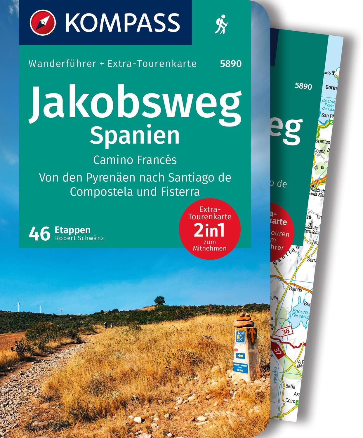 Cover: 9783991217336 | KOMPASS Wanderführer Jakobsweg Spanien, Camino Francés. Von den...