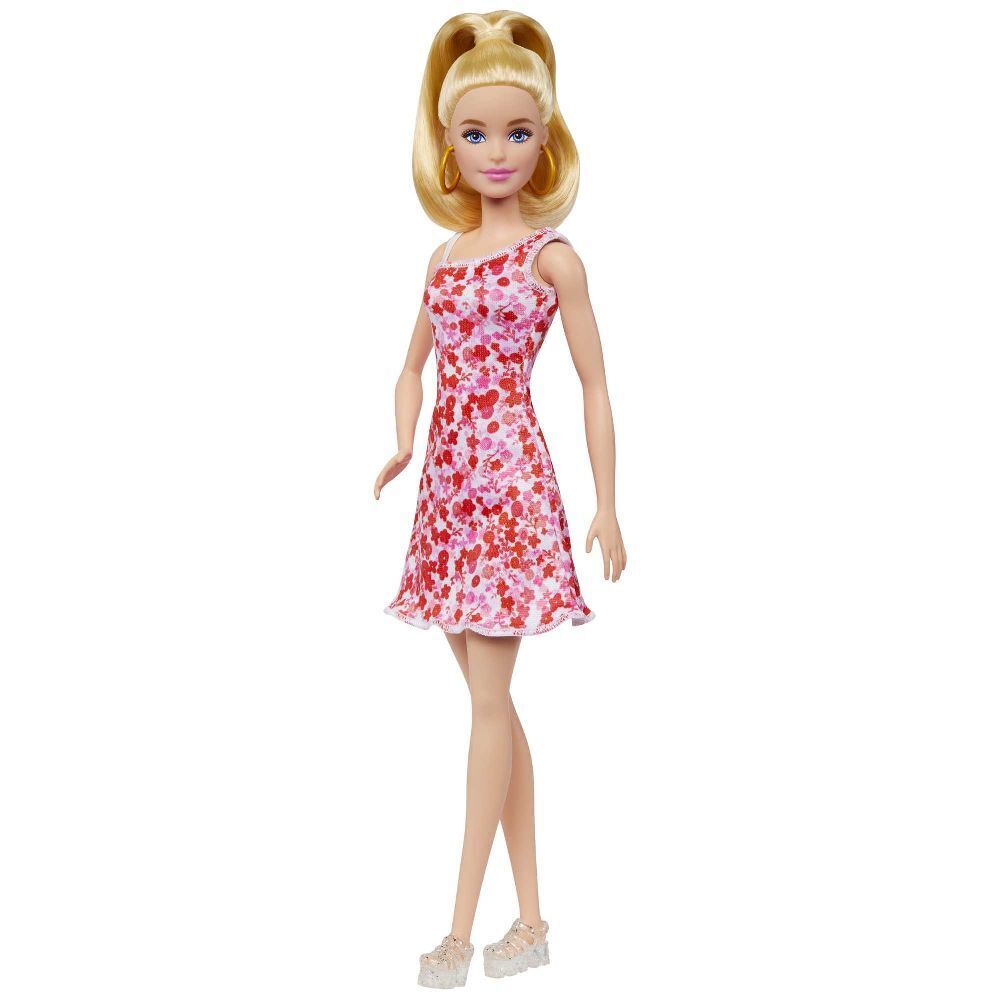 Bild: 194735094073 | Barbie Fashionistas-Puppe mit blondem Pferdeschwanz und Blumenkleid