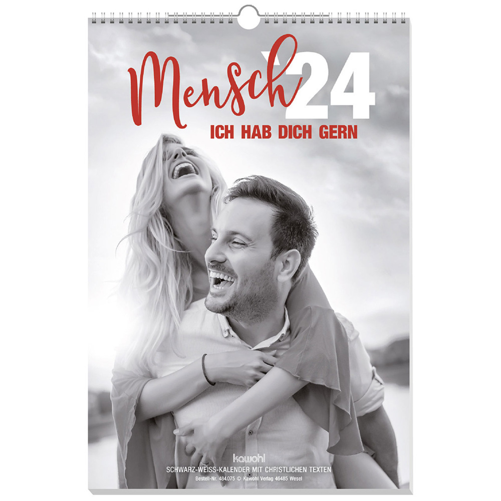 Cover: 9783754807545 | Mensch - ich hab dich gern 2024 | S/W-Kalender | Kalender | 14 S.