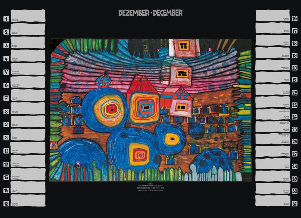 Bild: 9783941548282 | Hundertwasser Premium Geburtstagskalender | Hundertwasser | Kalender