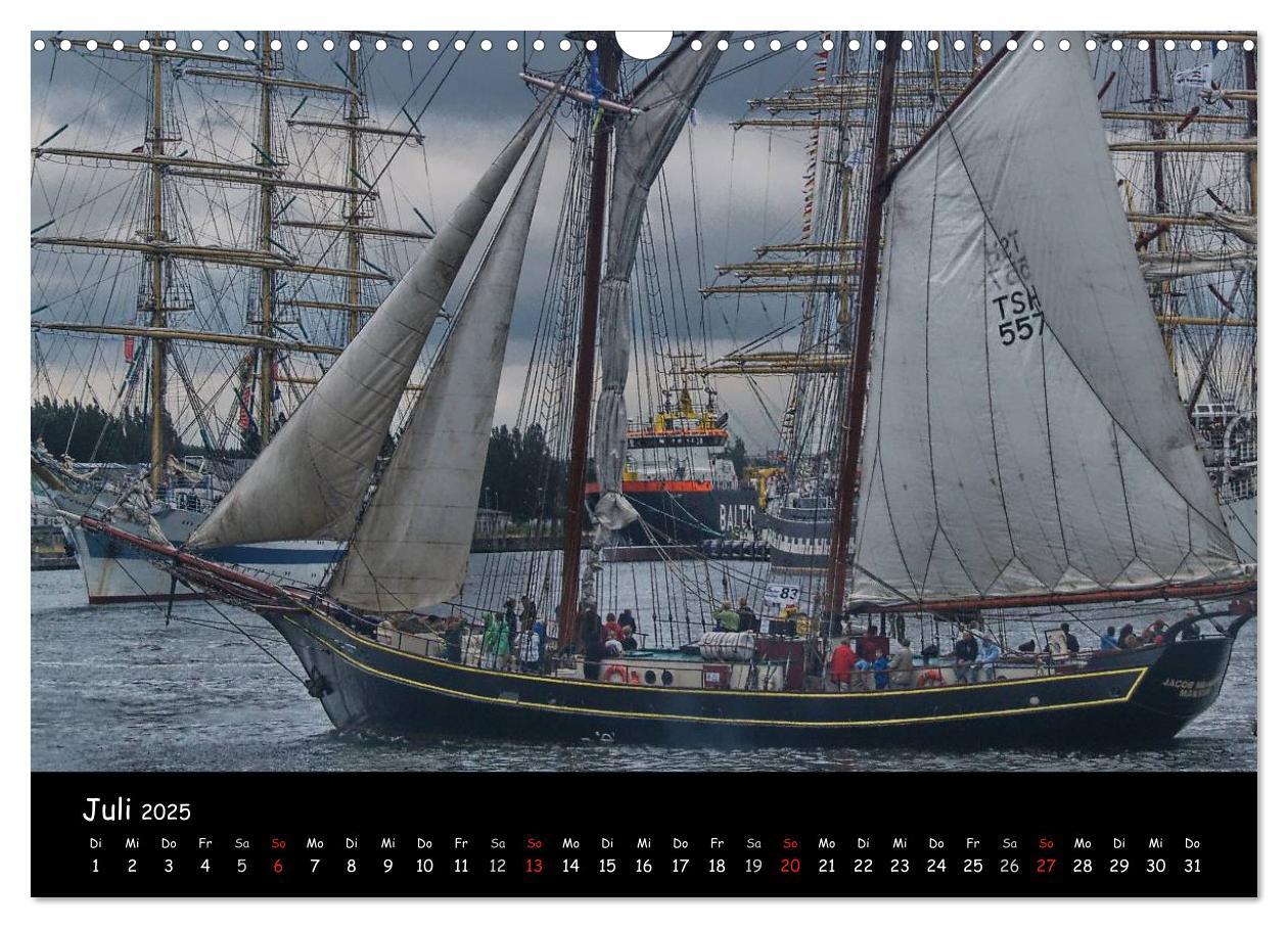 Bild: 9783435766505 | Windjammer vor Warnemünde (Wandkalender 2025 DIN A3 quer), CALVENDO...