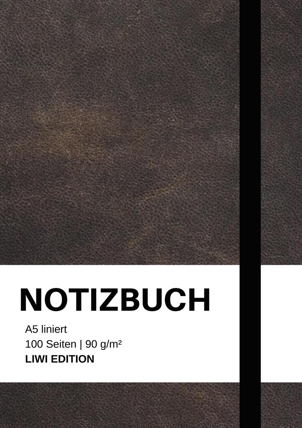 Cover: 9783965424432 | Notizbuch A5 liniert - 100 Seiten 90g/m² - Soft Cover schwarz - FSC...