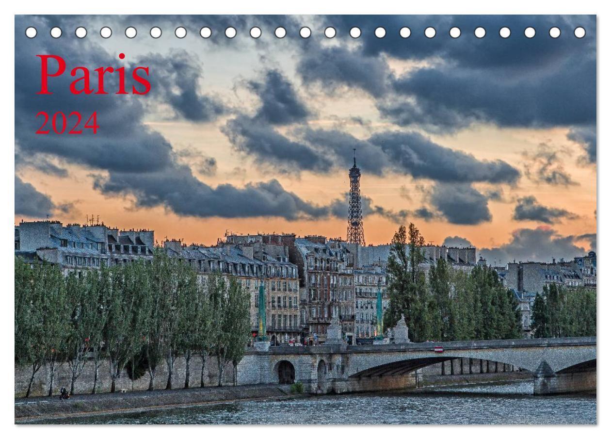 Cover: 9783383567087 | Paris (Tischkalender 2024 DIN A5 quer), CALVENDO Monatskalender | 2024