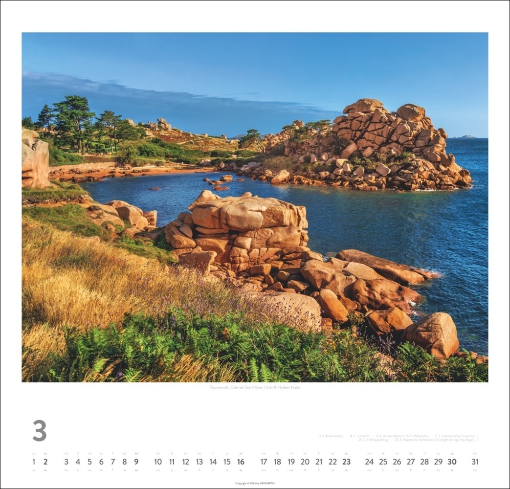 Bild: 9783839900277 | Bretagne Kalender 2025 - Stürmische Romantik | Norbert Kustos | 14 S.