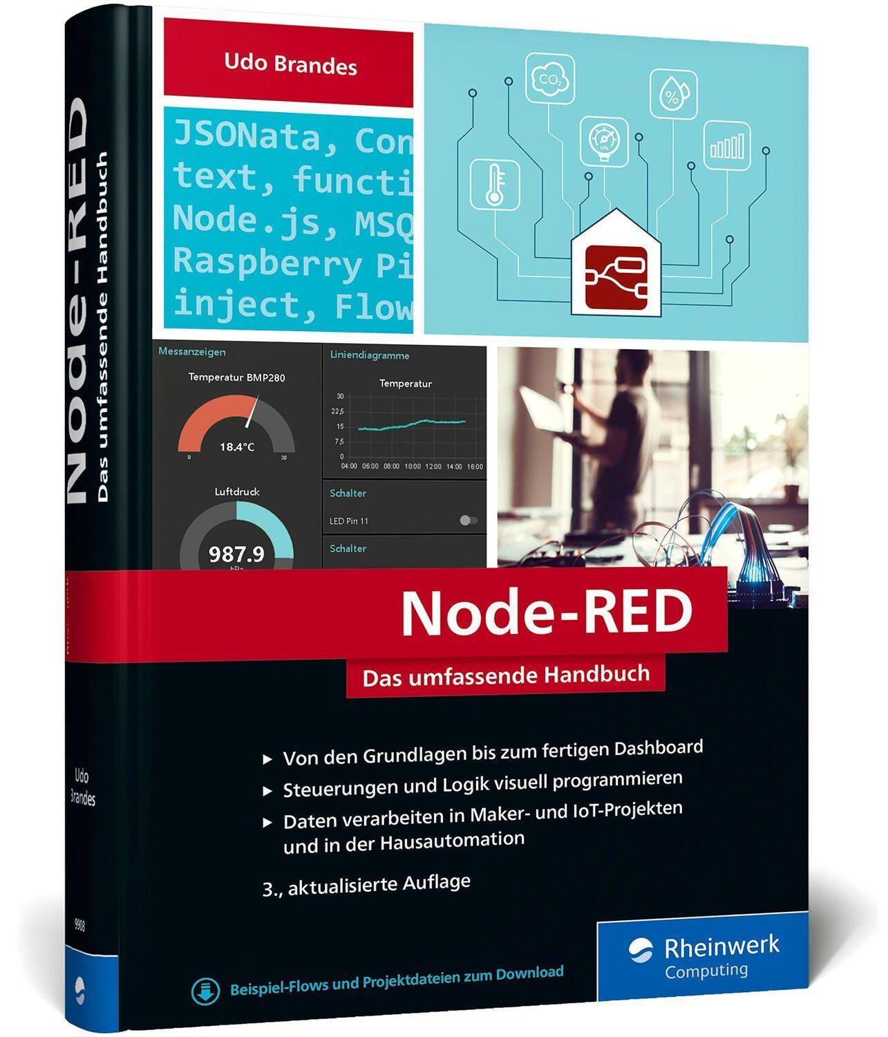 Cover: 9783836299084 | Node-RED | Udo Brandes | Buch | Rheinwerk Computing | 560 S. | Deutsch