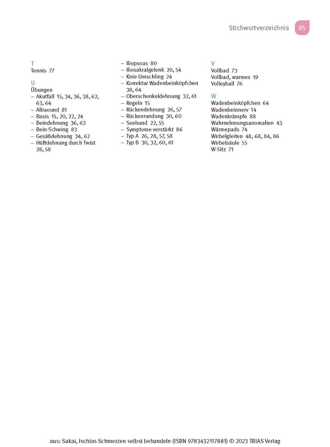 Bild: 9783432117881 | Ischias-Schmerzen selbst behandeln | Shintaro Sakai | Taschenbuch