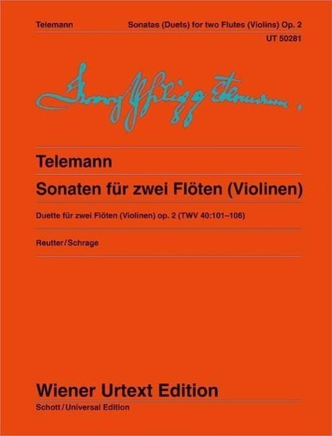 Cover: 9783850557054 | Sechs Sonaten für 2 Querflöten (Violinen) | Georg Philipp Telemann