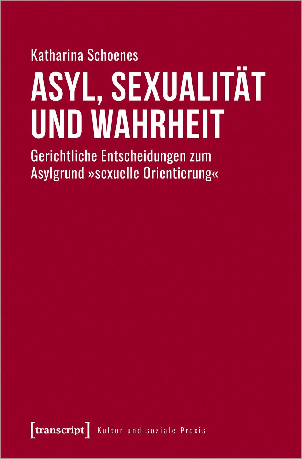 Cover: 9783837666069 | Asyl, Sexualität und Wahrheit | Katharina Schoenes | Taschenbuch