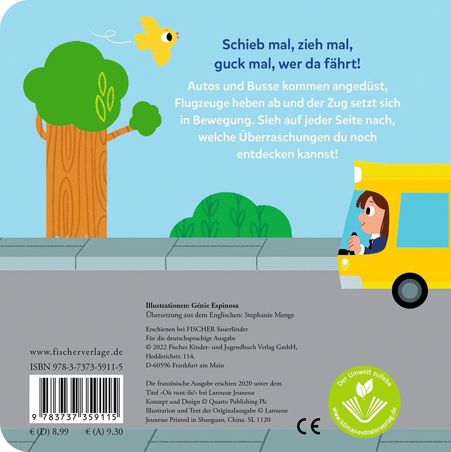 Rückseite: 9783737359115 | Mein Schieb &amp; Guck-mal-Buch: Wer fährt denn da? | Buch | 10 S. | 2022