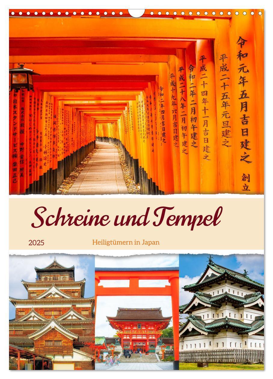 Cover: 9783435696529 | Schreine und Tempel - Heiligtümern in Japan (Wandkalender 2025 DIN...