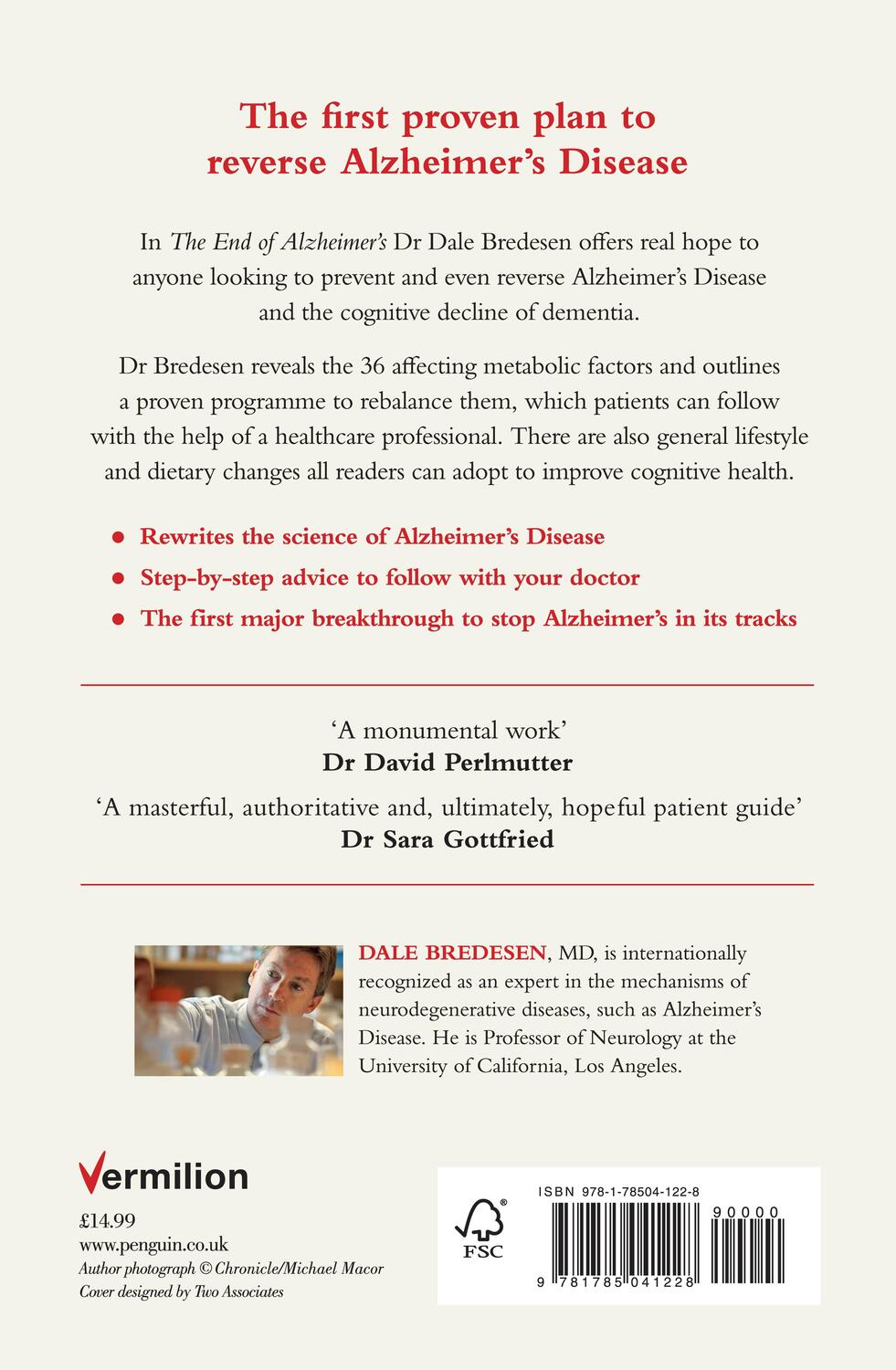 Rückseite: 9781785041228 | The End of Alzheimer's | Dr Dale Bredesen | Taschenbuch | Englisch