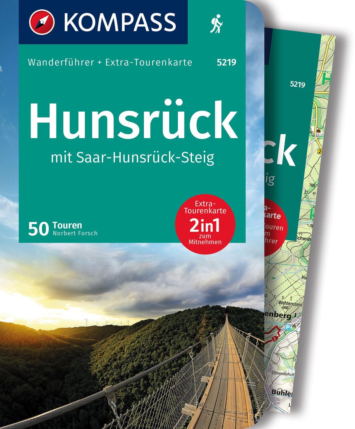 Cover: 9783991215431 | KOMPASS Wanderführer Hunsrück mit Saar-Hunsrück-Steig, 50 Touren...