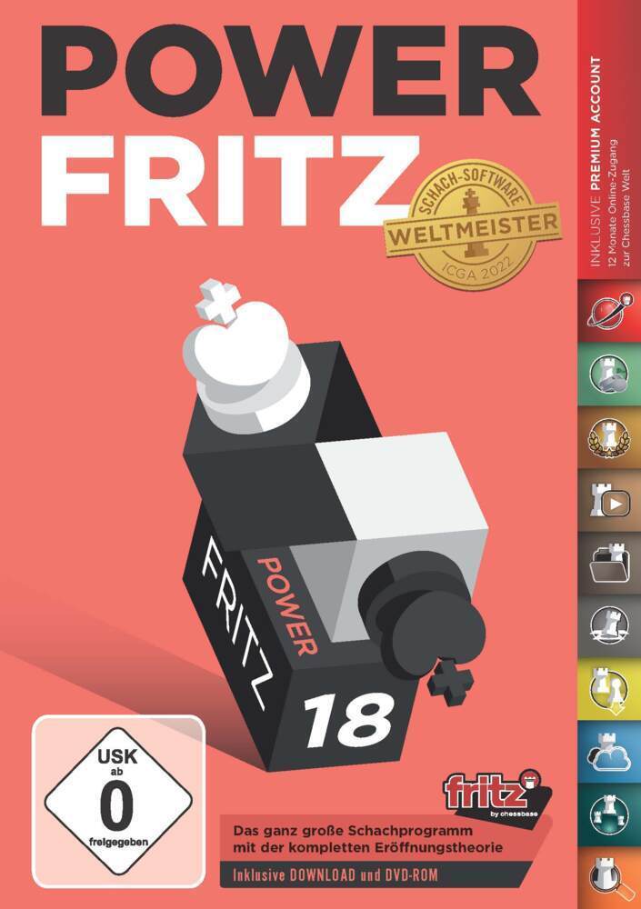 Cover: 9783866818606 | PowerFritz 18, DVD-ROM | ChessBase GmbH | DVD-ROM | 4395 MB | Deutsch