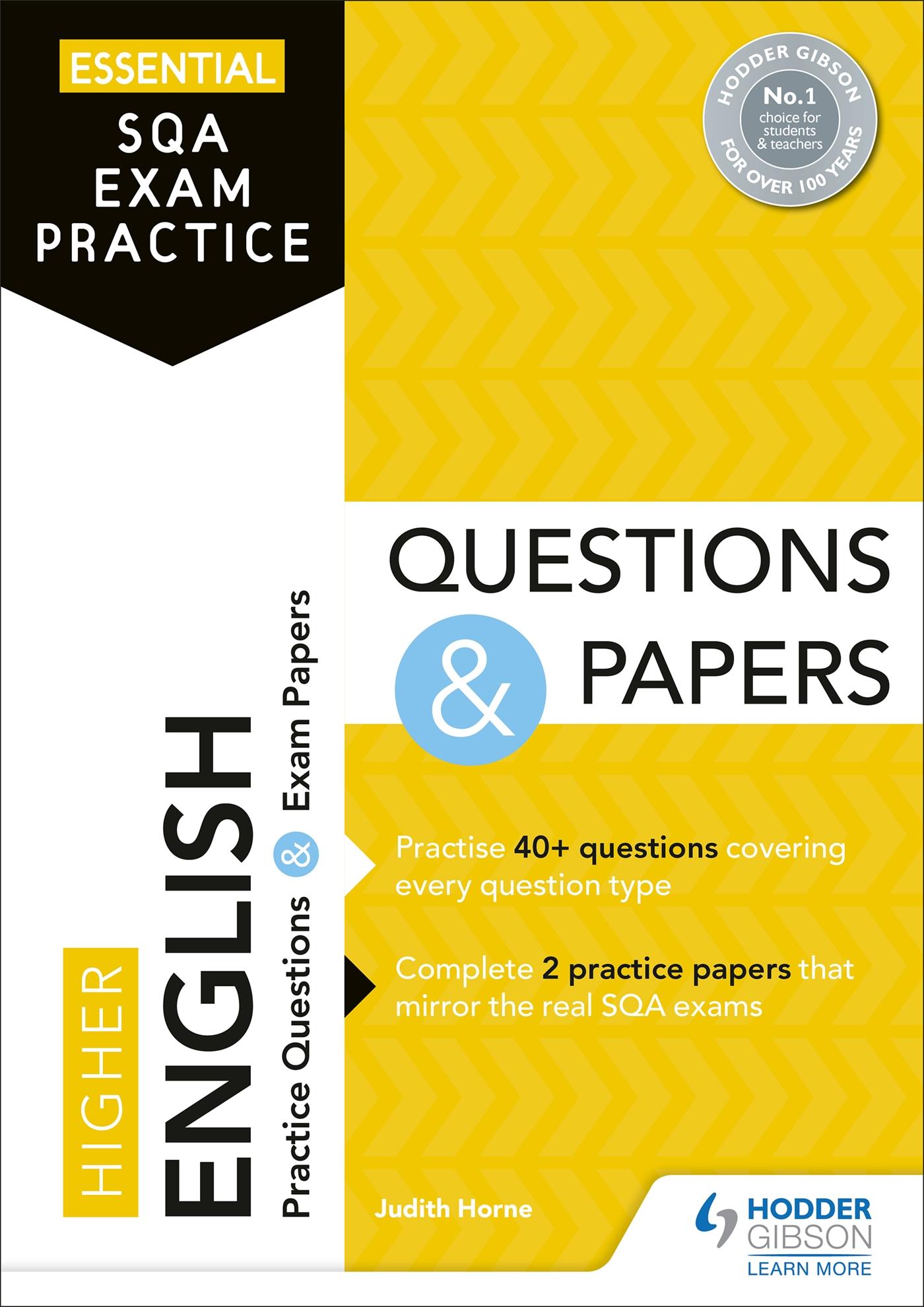 Cover: 9781510471771 | Essential SQA Exam Practice: Higher English Questions and Papers