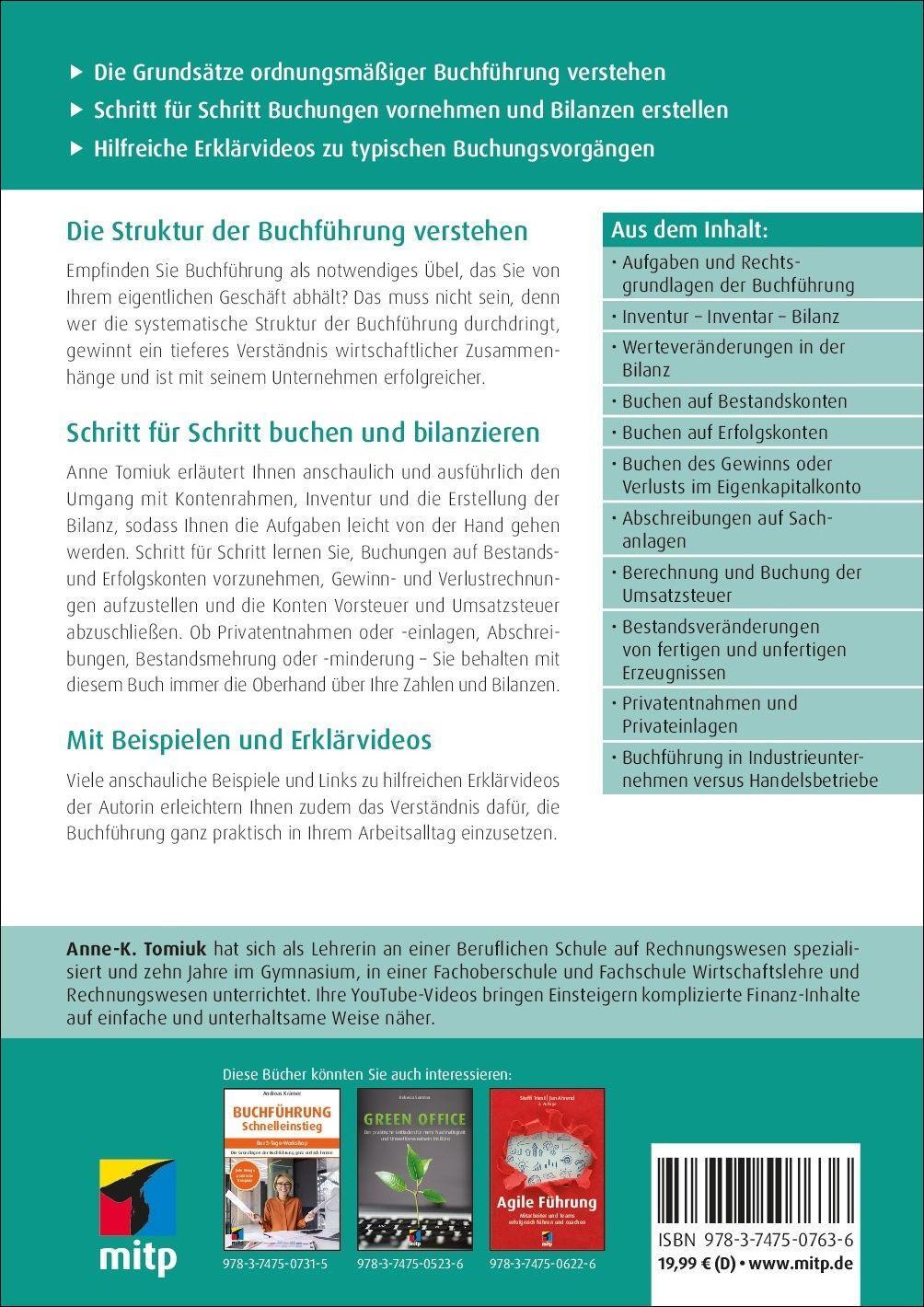 Rückseite: 9783747507636 | Buchführung und Bilanzierung - einfach und fundiert | Tomiuk | Buch