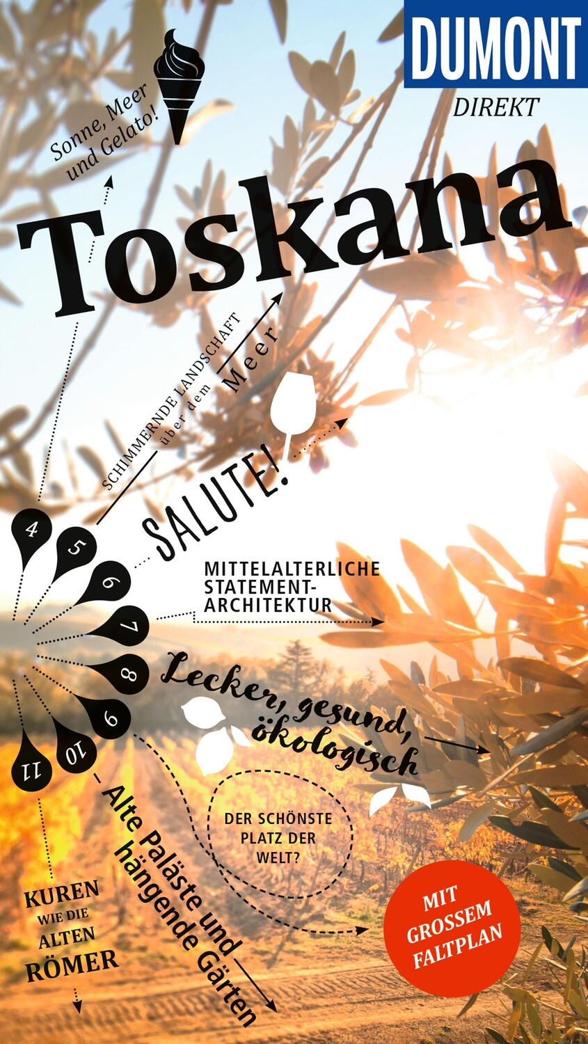Cover: 9783616000282 | DuMont direkt Reiseführer Toskana | Mit großem Faltplan | Taschenbuch