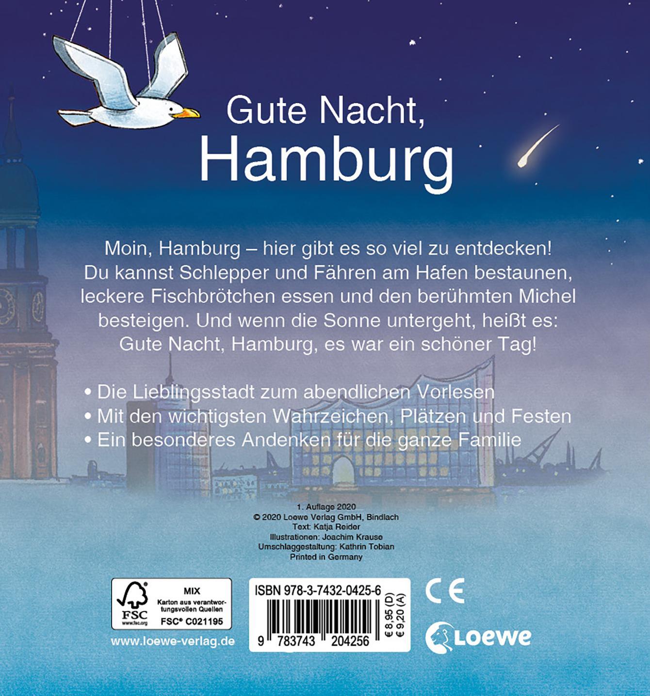 Rückseite: 9783743204256 | Gute Nacht, Hamburg | Katja Reider | Buch | Gute Nacht, Lieblingsstadt