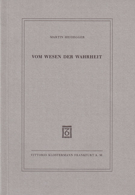 Cover: 9783465029458 | Vom Wesen der Wahrheit | Martin Heidegger | Taschenbuch | Klostermann