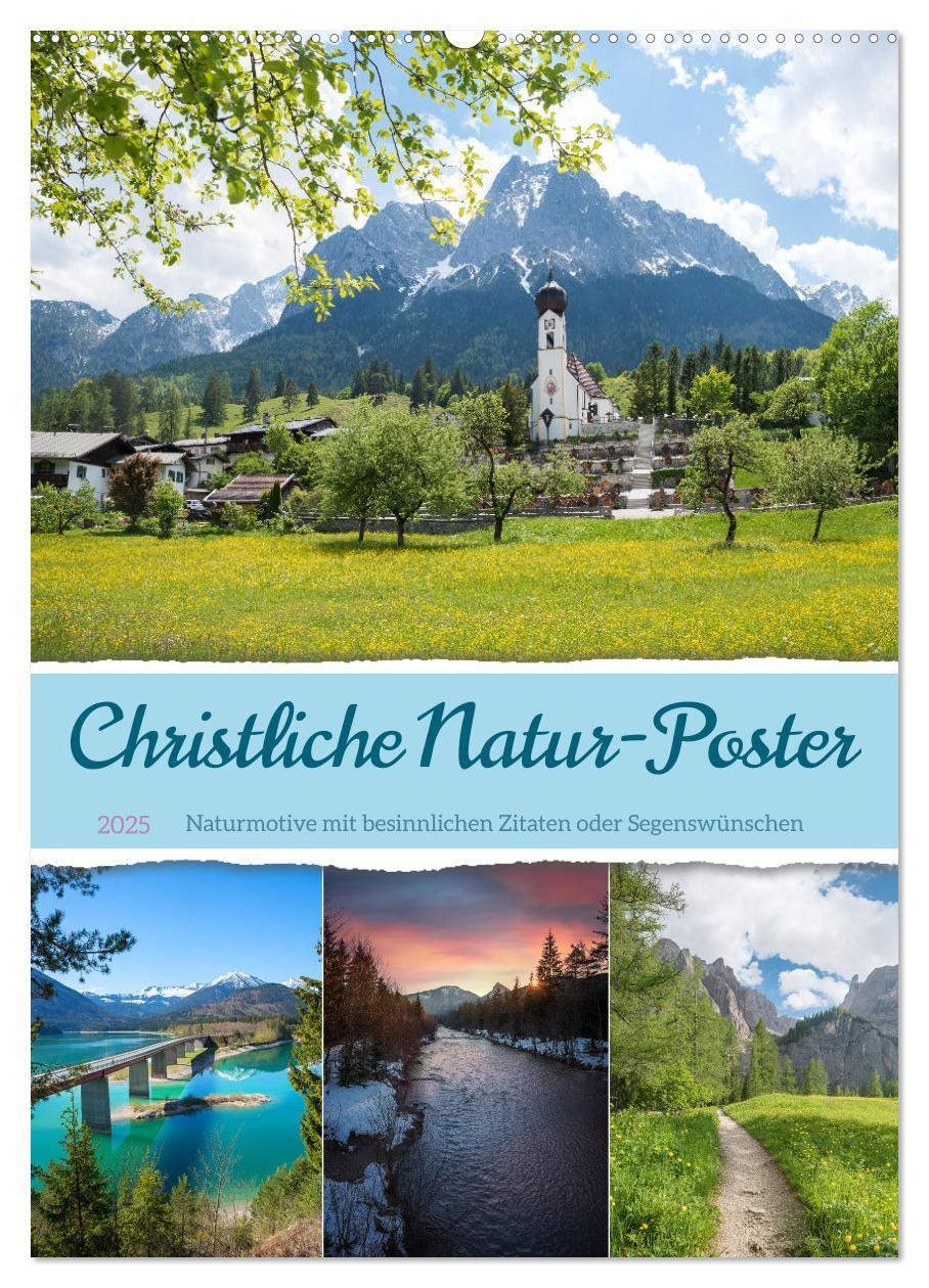 Cover: 9783383829789 | Christliche Natur-Poster (Wandkalender 2025 DIN A2 hoch), CALVENDO...