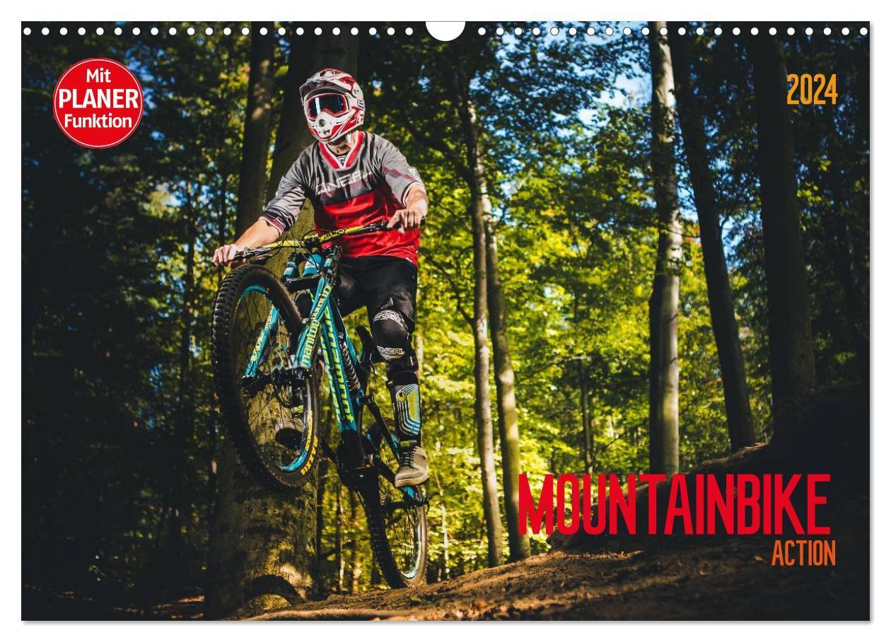 Cover: 9783383318375 | Mountainbike Action (Wandkalender 2024 DIN A3 quer), CALVENDO...
