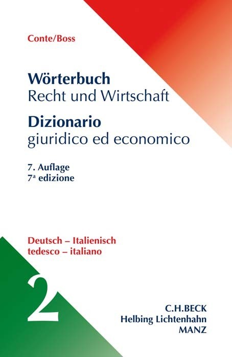 Cover: 9783406690235 | Wörterbuch Recht und Wirtschaft Band 2: Deutsch - Italienisch. Tl.2